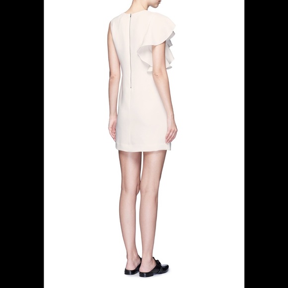 ELIZABETH AND JAMES Luca Ruffle Side Shift Dress Ivory 2 - Picture 10 of 14